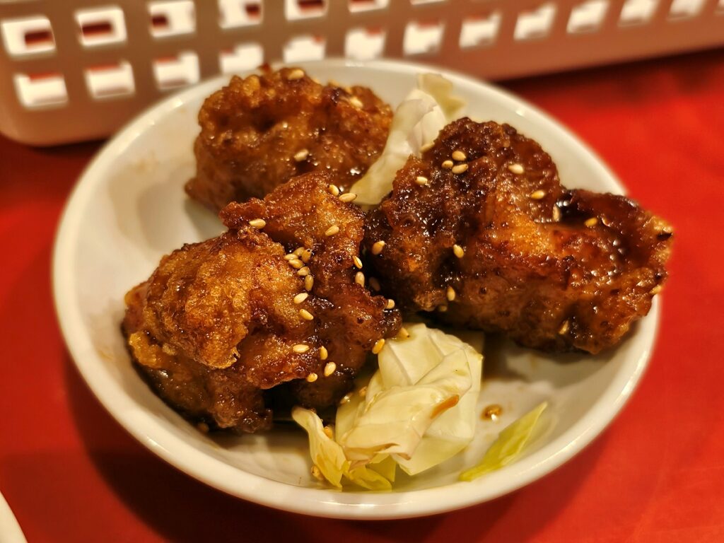 구마모토 아카구미 라멘 사이드 메뉴 겉바속촉한 치킨 가라아게